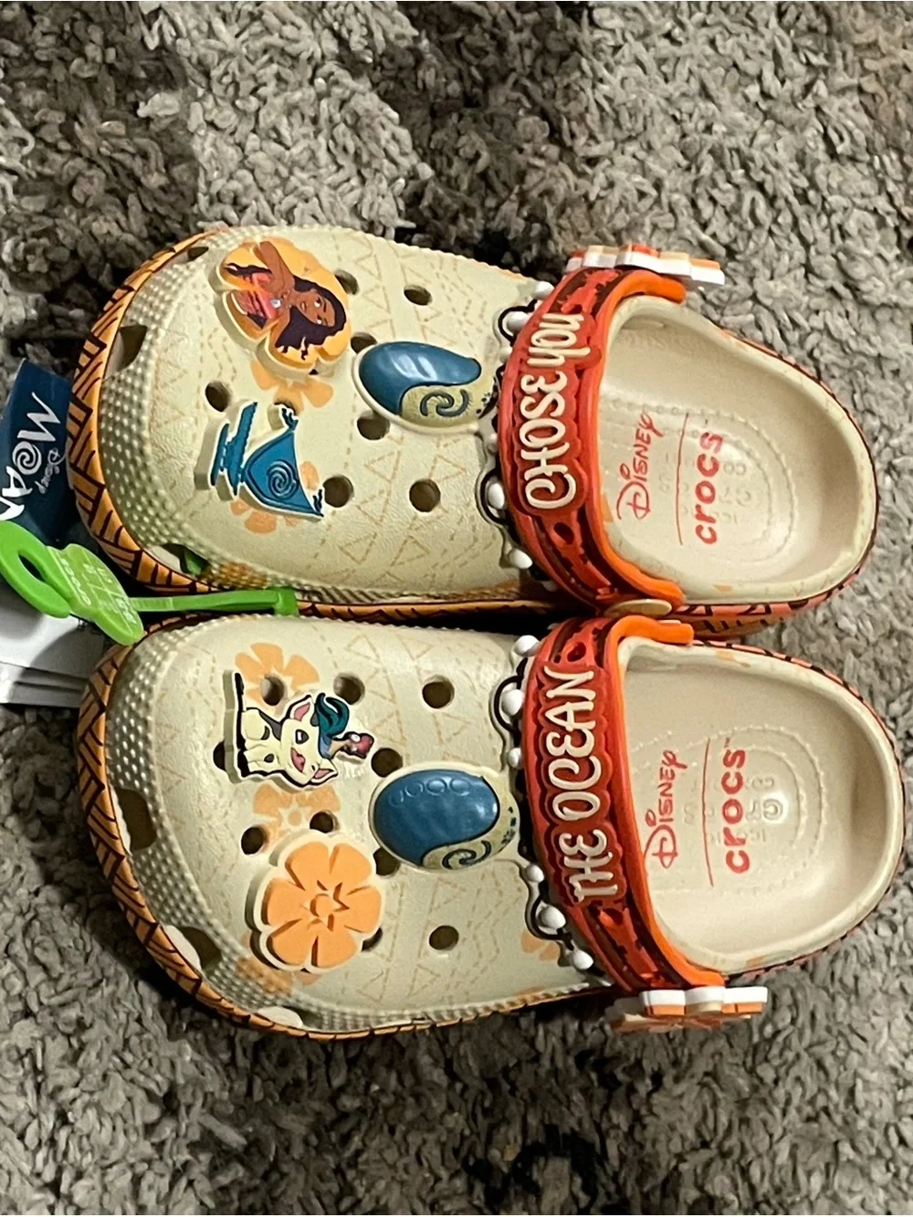 CROCS Kids' Moana The Ocean Clogs in Cream & Orange